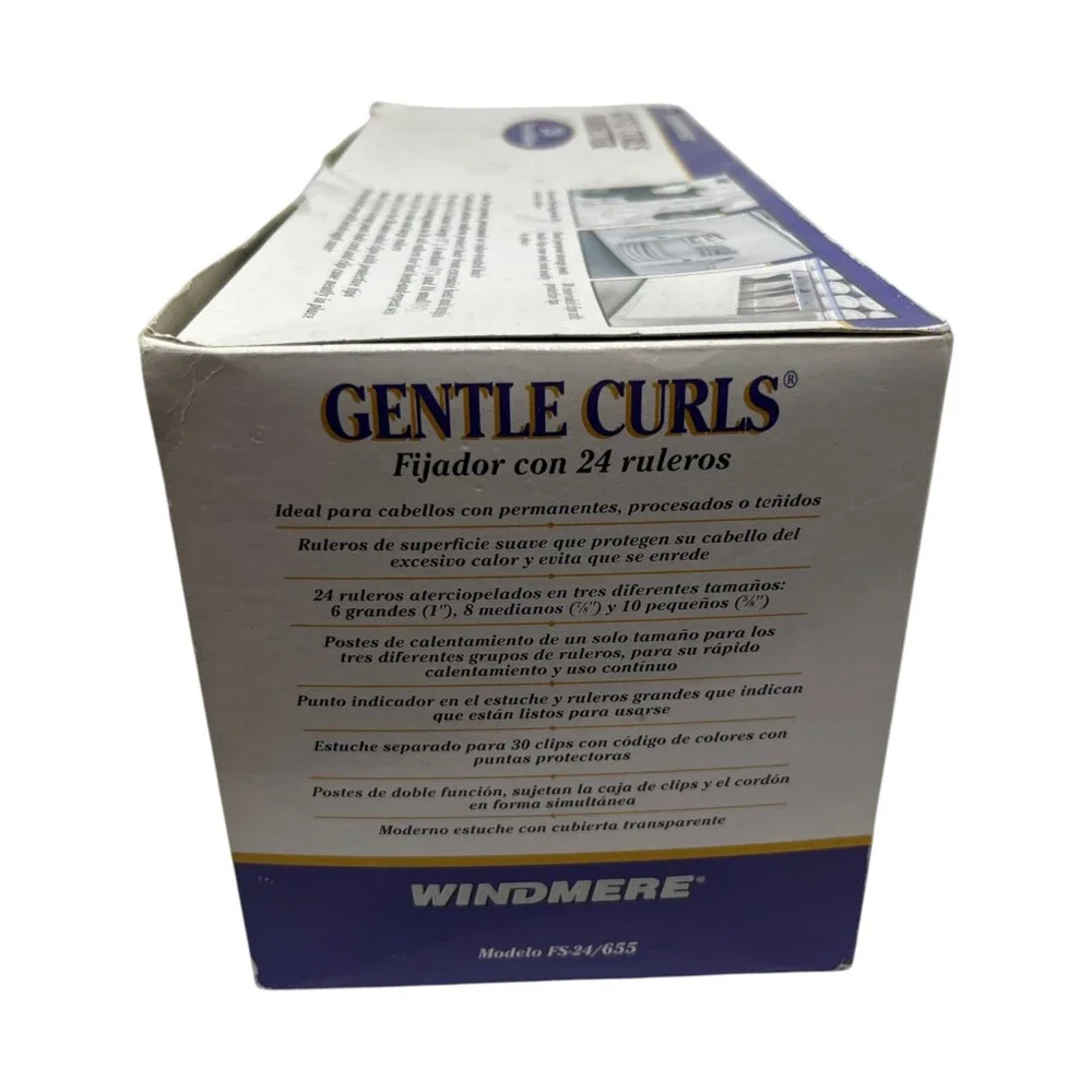 Windmere Hairsetter Gentle Curls 24 Flocked Rollers Model FS-24/655 Retro Beauty